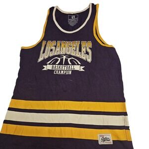 Los Angeles Basketball Tank Shirt‎ Mens Large Purple Gold NBA Champion Southpole